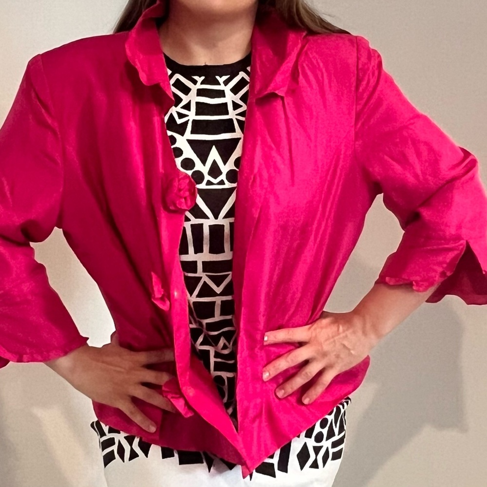 100% Silk Pink Blazer